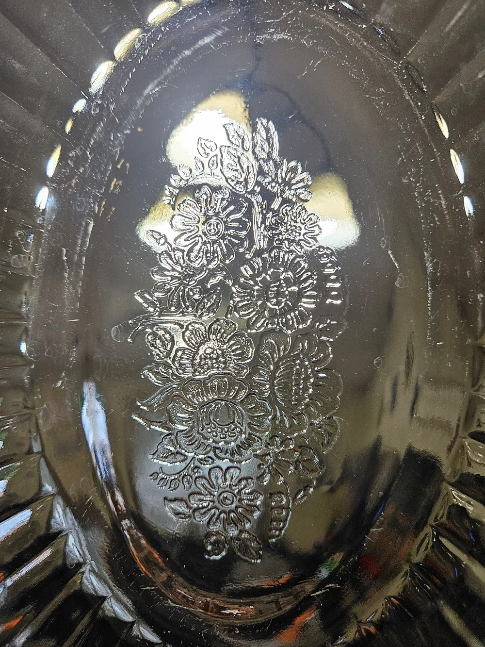 Anchor Hocking Pink Depression Glass Serving Tray with Handles